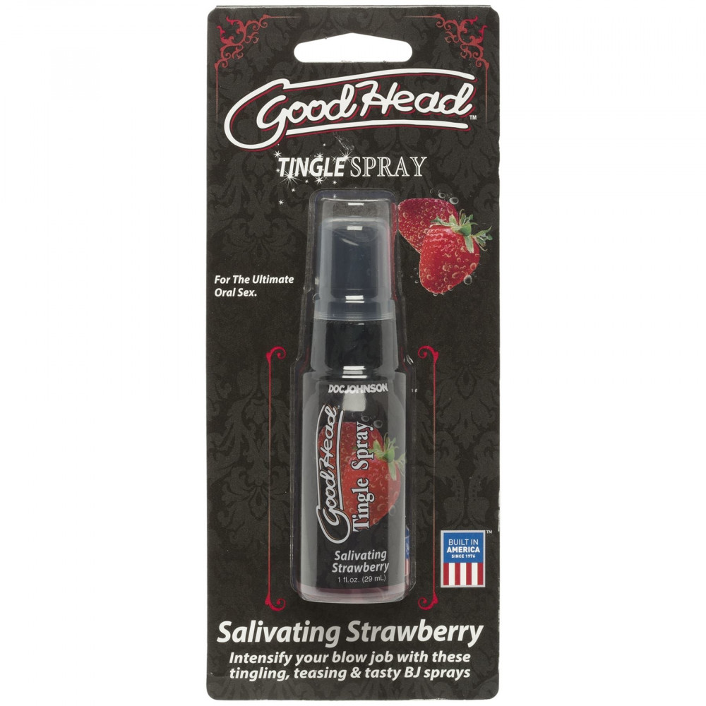 Стимулирующие средства и пролонгаторы - Спрей для минета Doc Johnson GoodHead Tingle Spray – Strawberry (29 мл) со стимулирующим эффектом 1