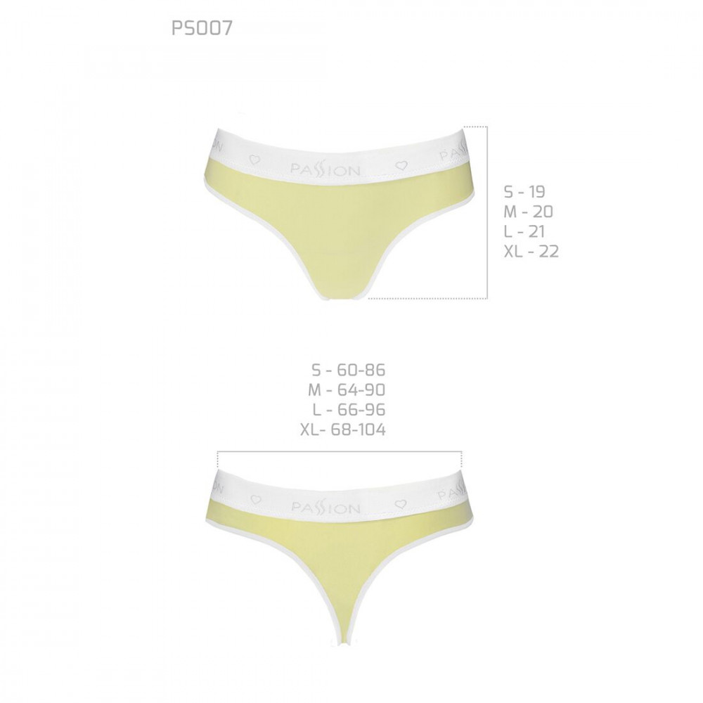 Эротические комплекты - Спортивные трусики-стринги Passion PS007 PANTIES yellow, size M 1