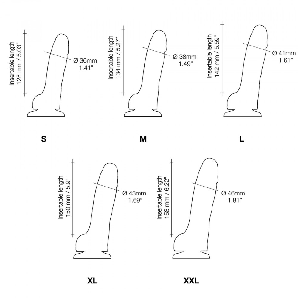 Фаллоимитаторы на присоске, двойные - Реалистичный фаллоимитатор Strap-On-Me Sliding Skin Realistic Dildo Vanille - M, эффект подвижной ко 2