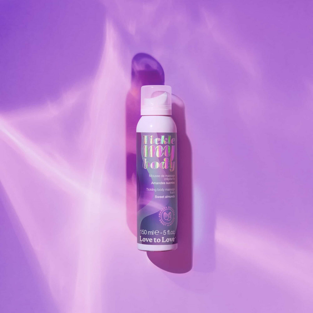 Для масажу - Масажна піна Love To Love Tickle my body Sweet almonds (150 мл), зволожувальна 1