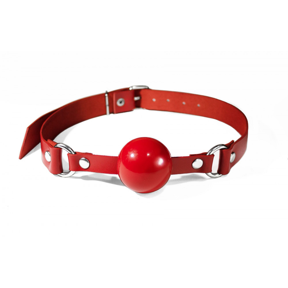 Кляп - Кляп силиконовый Feral Feelings Silicon Ball Gag Red/Red, красный ремень, красный шарик