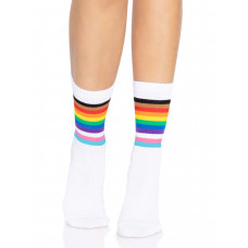 Носки женские в полоску Leg Avenue Pride crew socks Rainbow, 37–43 размер