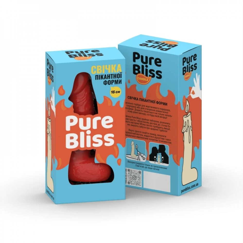  - Свічка пікантної форми Pure Bliss MINI Red червона, 15 см 5