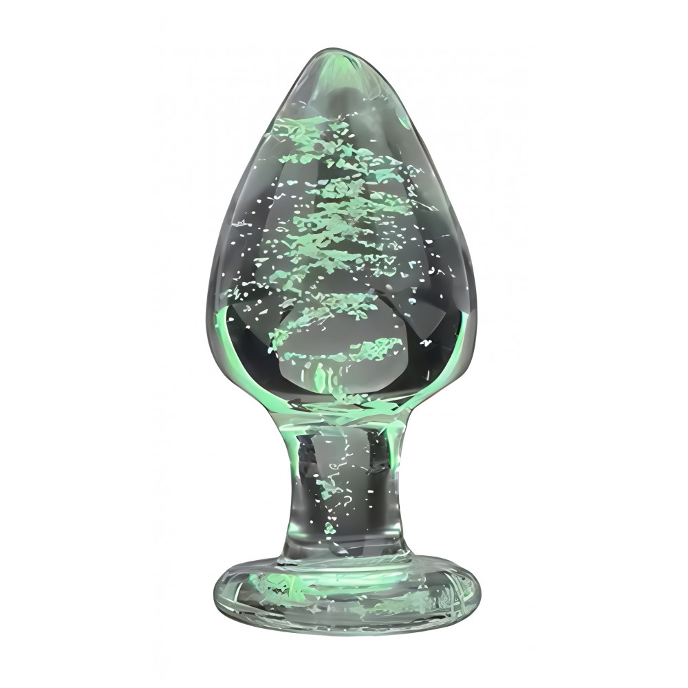 Разное - Светящийся анальный плаг из стекла EGZO EAP-N ( длина 10 см, диаметр 4 см ) 1