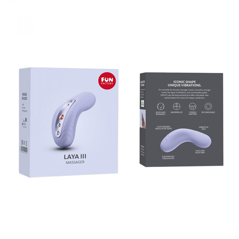 Вибропули и мини-вибраторы - Накладной вибратор Fun Factory LAYA III soft violet, эффект постукивания пальцем 10