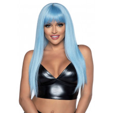 Длинный голубой парик Leg Avenue Long straight bang wig Blue, гладкий, 61 см