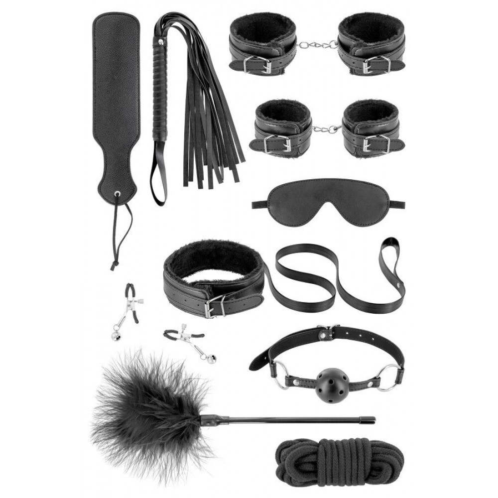 Наборы для БДСМ - Набор для BDSM Fetish Tentation SM Bondage Box in vegan leather 10pcs