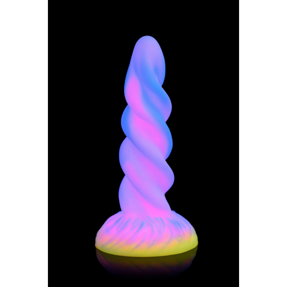 Фалоімітатор - Фентезійний фалоімітатор Creature Cocks Glow-in-the-Dark Unicorn Dildo, світиться в темряві, 20,6 см 4