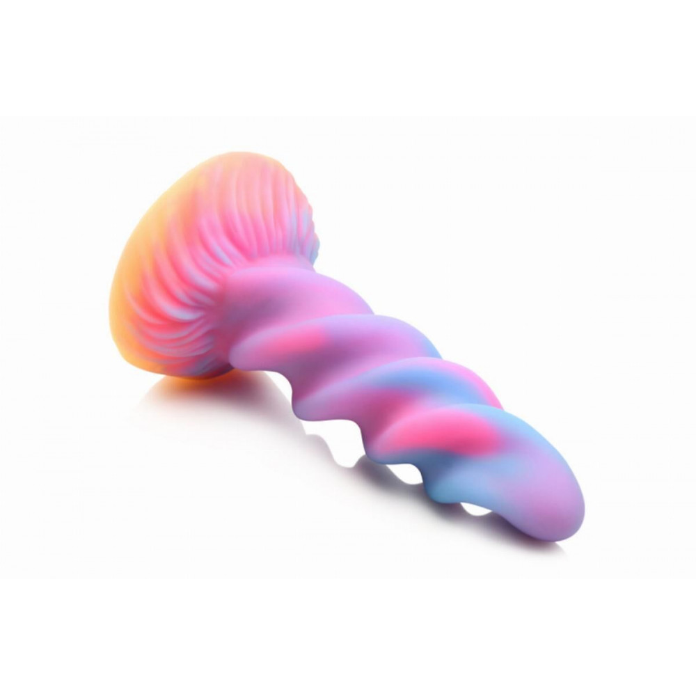 Фалоімітатор - Фентезійний фалоімітатор Creature Cocks Glow-in-the-Dark Unicorn Dildo, світиться в темряві, 20,6 см 1