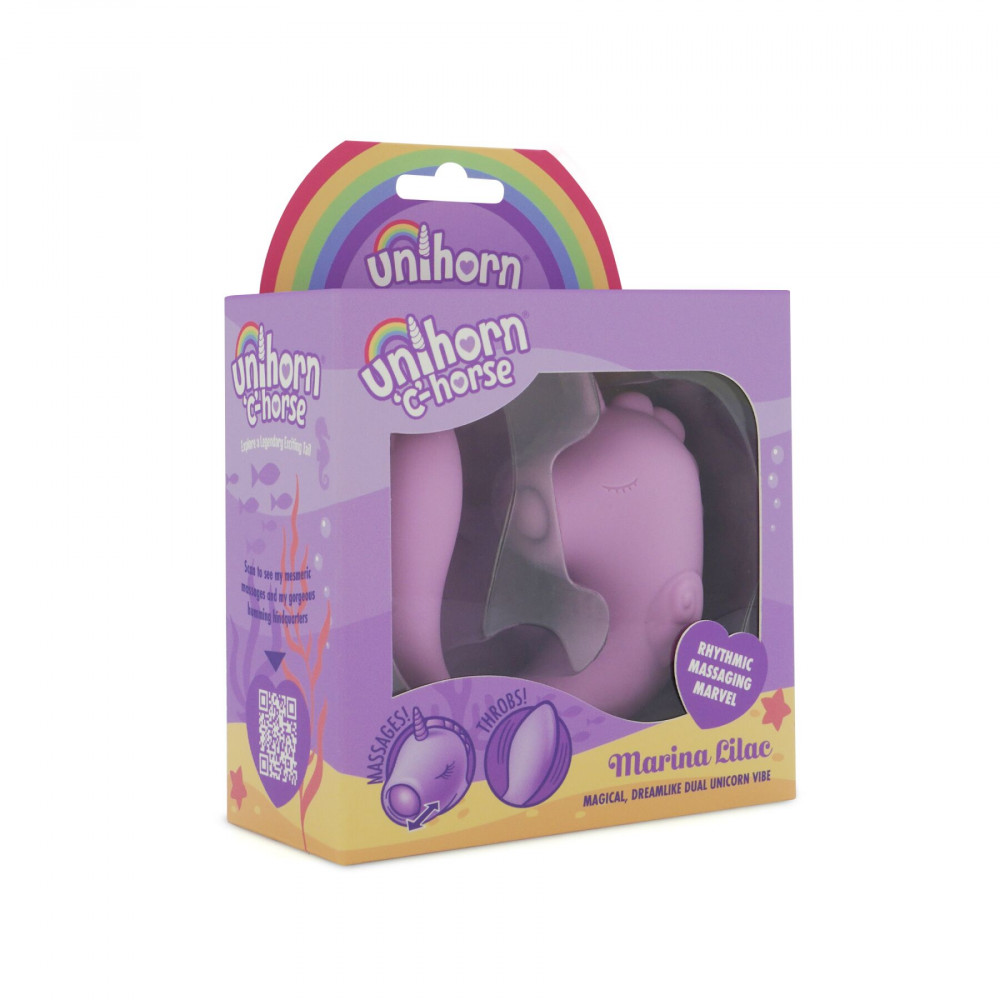 Игрушки для пар - Вибратор-единорожка Unihorn – C Horse – Marina Lilac, вагинально-клиторальная стимуляция, 2 мотора по 10 режимов 6