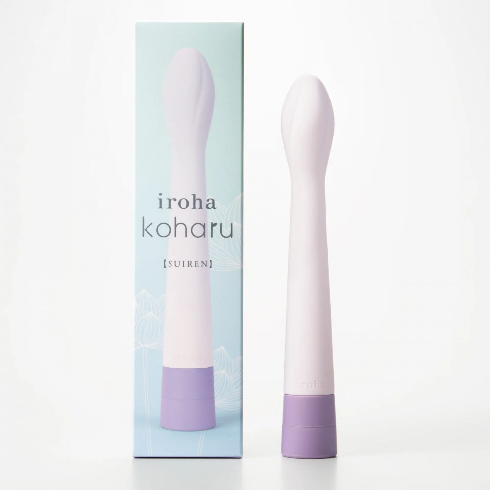 Классический вибратор - Тонкий вибратор для точки G IROHA koharu SUIREN, плавная регулировка интенсивности, от батарейки 7
