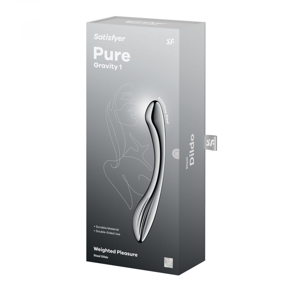 Фалоімітатор - Металевий дилдо Satisfyer Pure Gravity 1 4