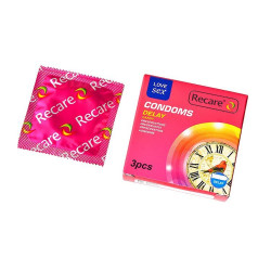 Презервативы Recare Delay Candy Condoms 3 шт, пролонгирующий эффект, конфетный аромат