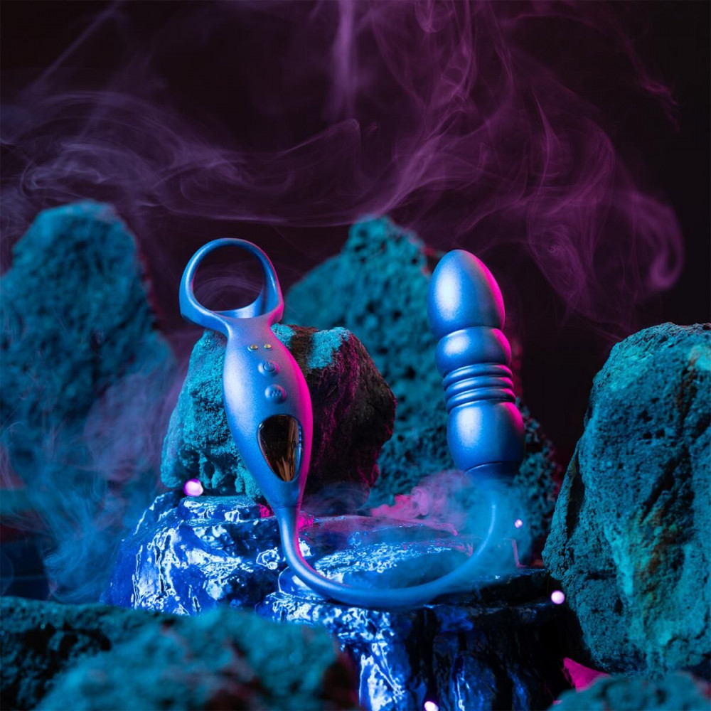  - Анальний стимулятор з ерекційним кільцем Hueman Deep Impact, пульсація, масаж промежини 5