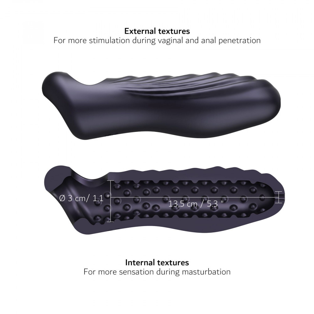 Ерегційні кільця без вібрації - Насадка на член Manwan RYZER MAX - Black Plum 2