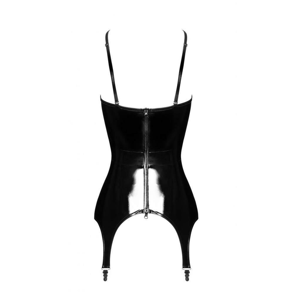  - Корсет із підв'язками для панчіх Noir Handmade F381 Dominae Venom PVC corset-belt S 6