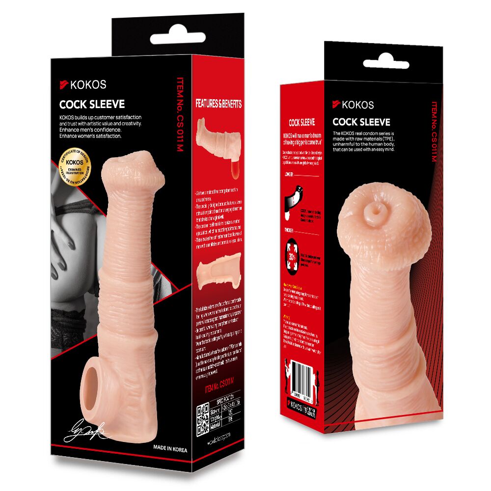 Ерегційні кільця без вібрації - Насадка на член Kokos Cock Sleeve CS 011 M 5