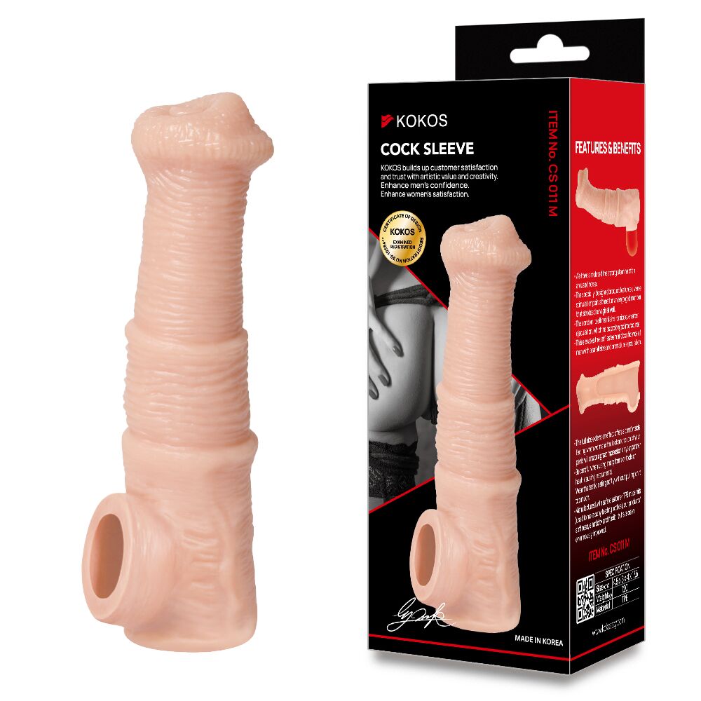 Ерегційні кільця без вібрації - Насадка на член Kokos Cock Sleeve CS 011 M 4