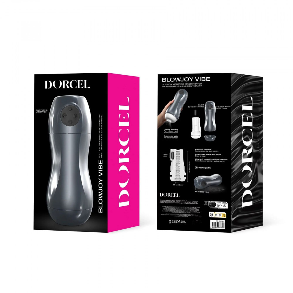 Мастурбаторы с вибрацией - Вибромастурбатор Dorcel BLOWJOY VIBE, эффект всасывания 5