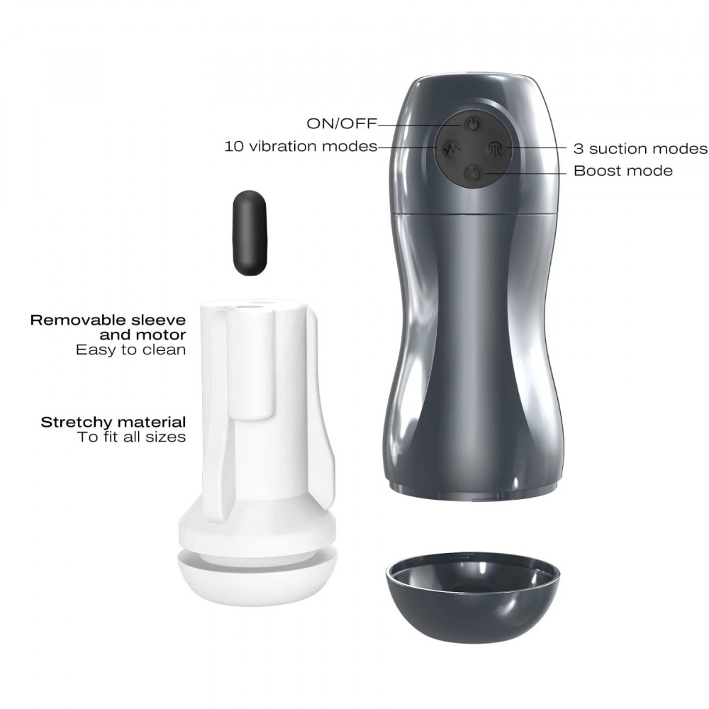Мастурбаторы с вибрацией - Вибромастурбатор Dorcel BLOWJOY VIBE, эффект всасывания 2