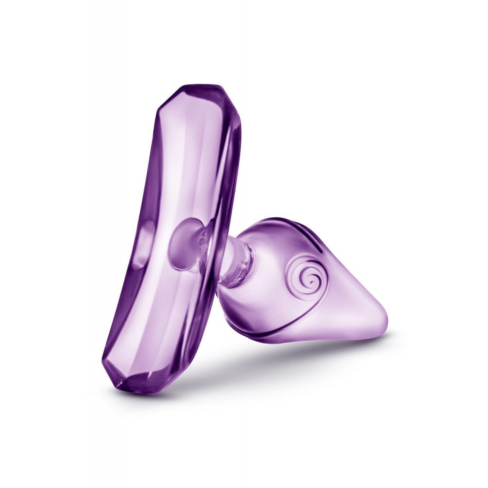  - Силіконова анальна пробка Blush Play With Me конусної форми, фіолетова 5