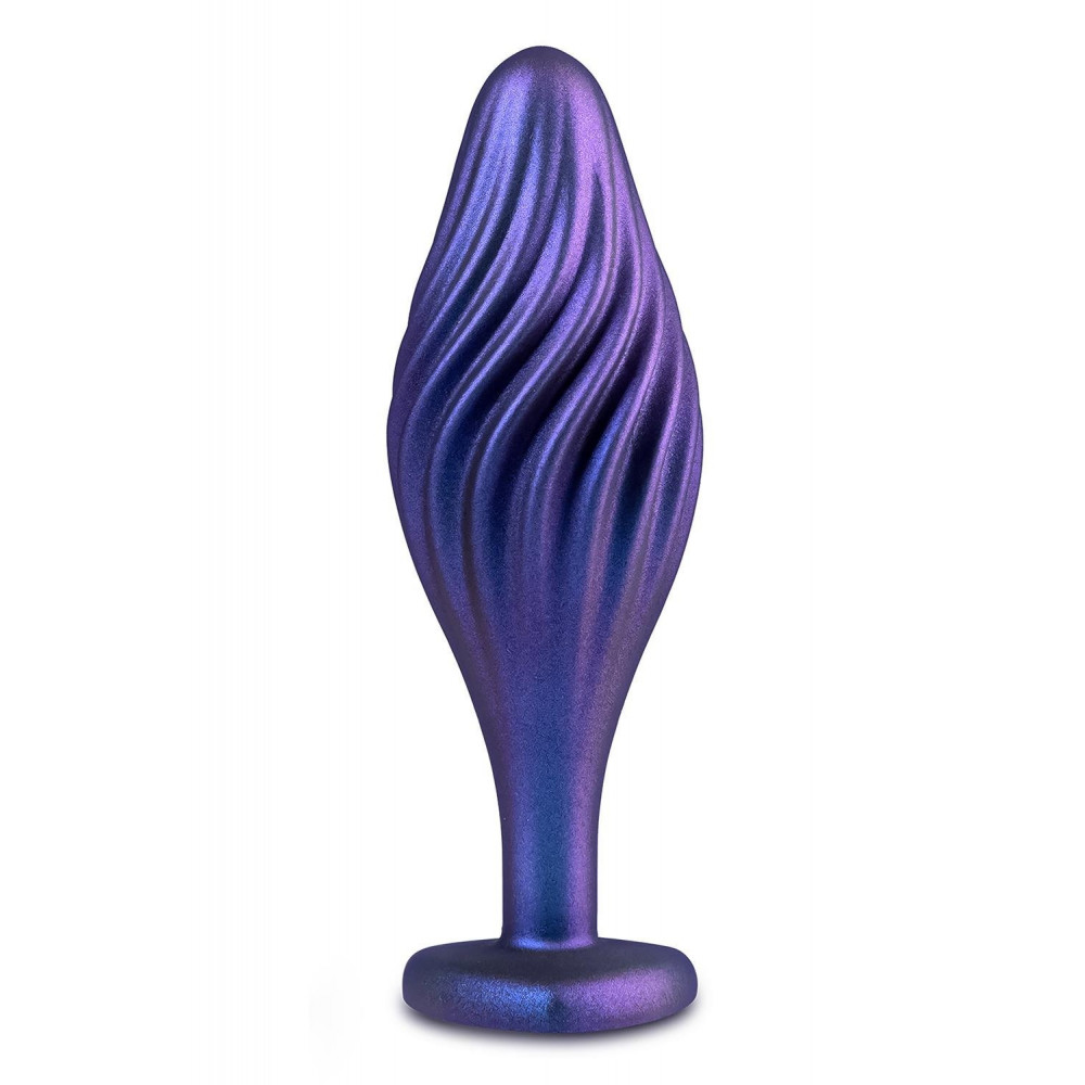 Разное - Текстурированная анальная пробка Blush Anal Adventures Matrix украшенная камнем, фиолетовая