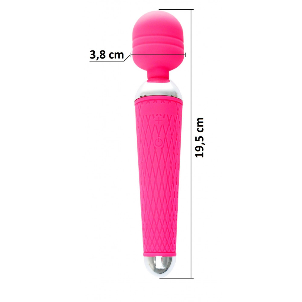 Вибратор - Вибромассажер Boss Series - Massager Power Wand USB Pink 16 Function, BS2200036 3