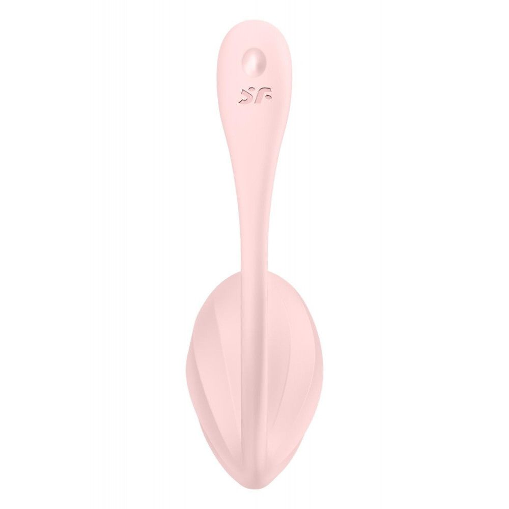 Разное - Вибратор в трусики Satisfyer Ribbed Petal с приложением и пультом, розовый 4