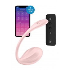 Вибратор в трусики Satisfyer Ribbed Petal с приложением и пультом, розовый