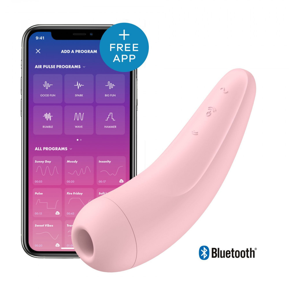 Вибраторы Satisfyer - Вакуумный клиторальный стимулятор Satisfyer Curvy 2+ Pink (мятая упаковка)