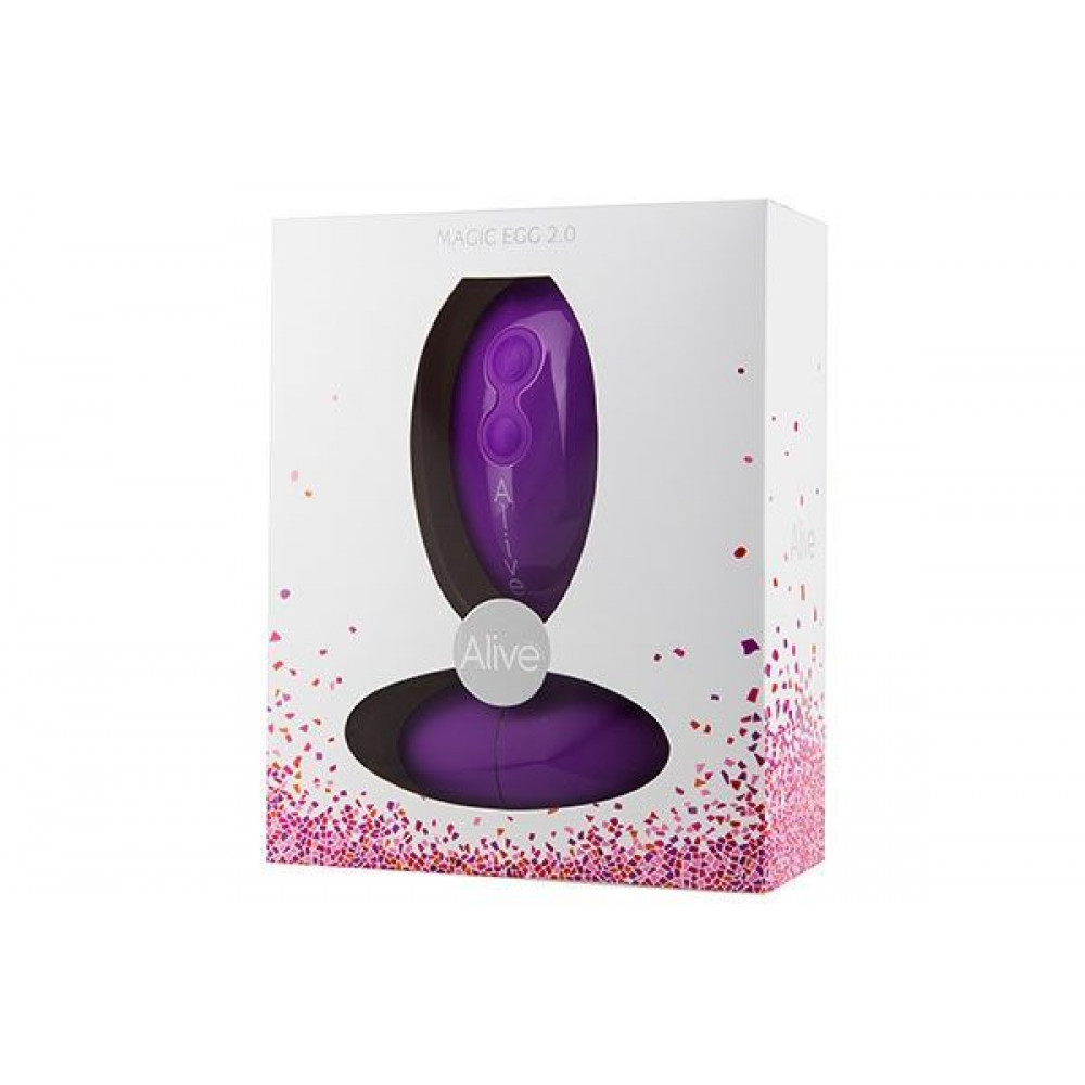 Виброяйцо - Виброяйцо Alive Magic Egg 2.0 Purple с пультом ДУ, на батарейках 1