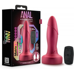 Анальная пробка с вибрацией и пультом Blush Anal Adventures Matrix, красная