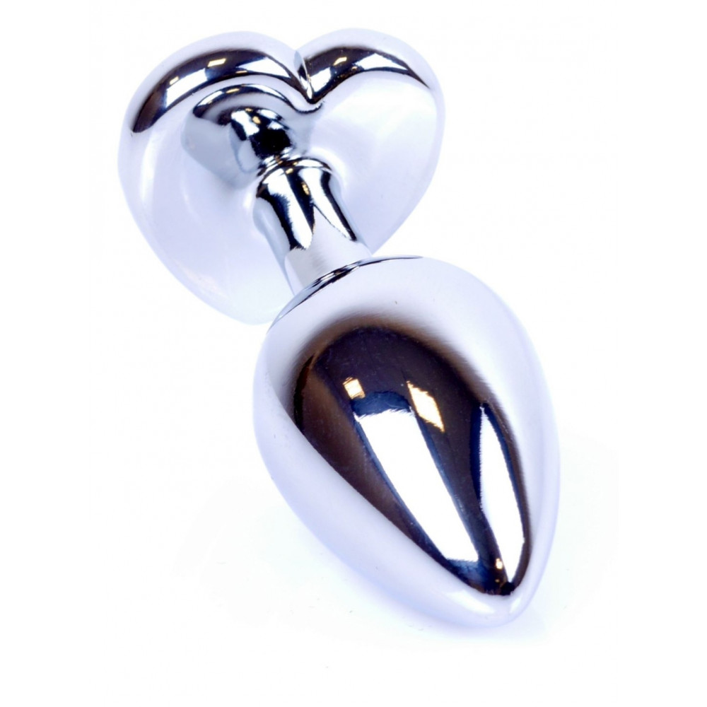 Анальные игрушки - Анальная пробка Boss Series - Jewellery Silver Heart PLUG Green S, BS6400051 3