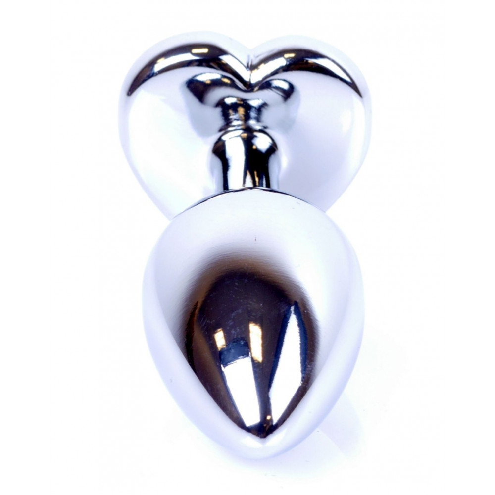 Анальные игрушки - Анальная пробка Boss Series - Jewellery Silver Heart PLUG Green S, BS6400051 5