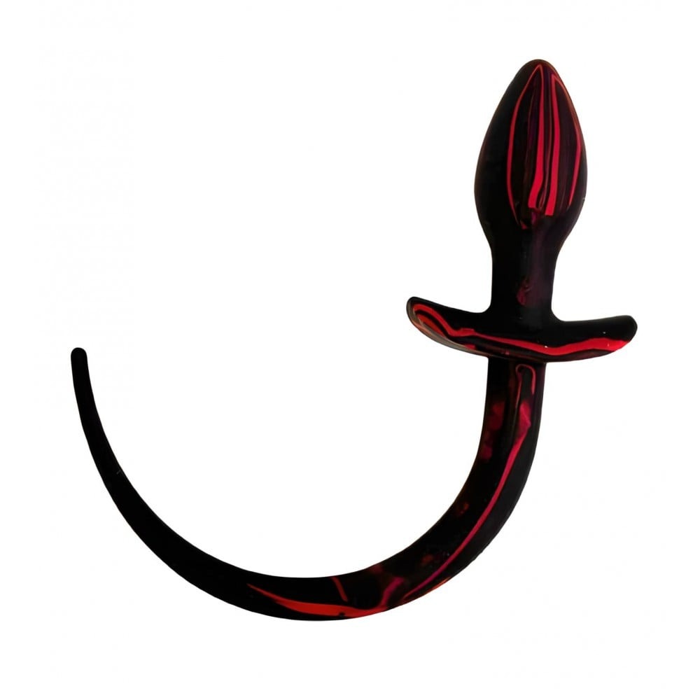 Секс игрушки - Анальный плаг с хвостиком красный