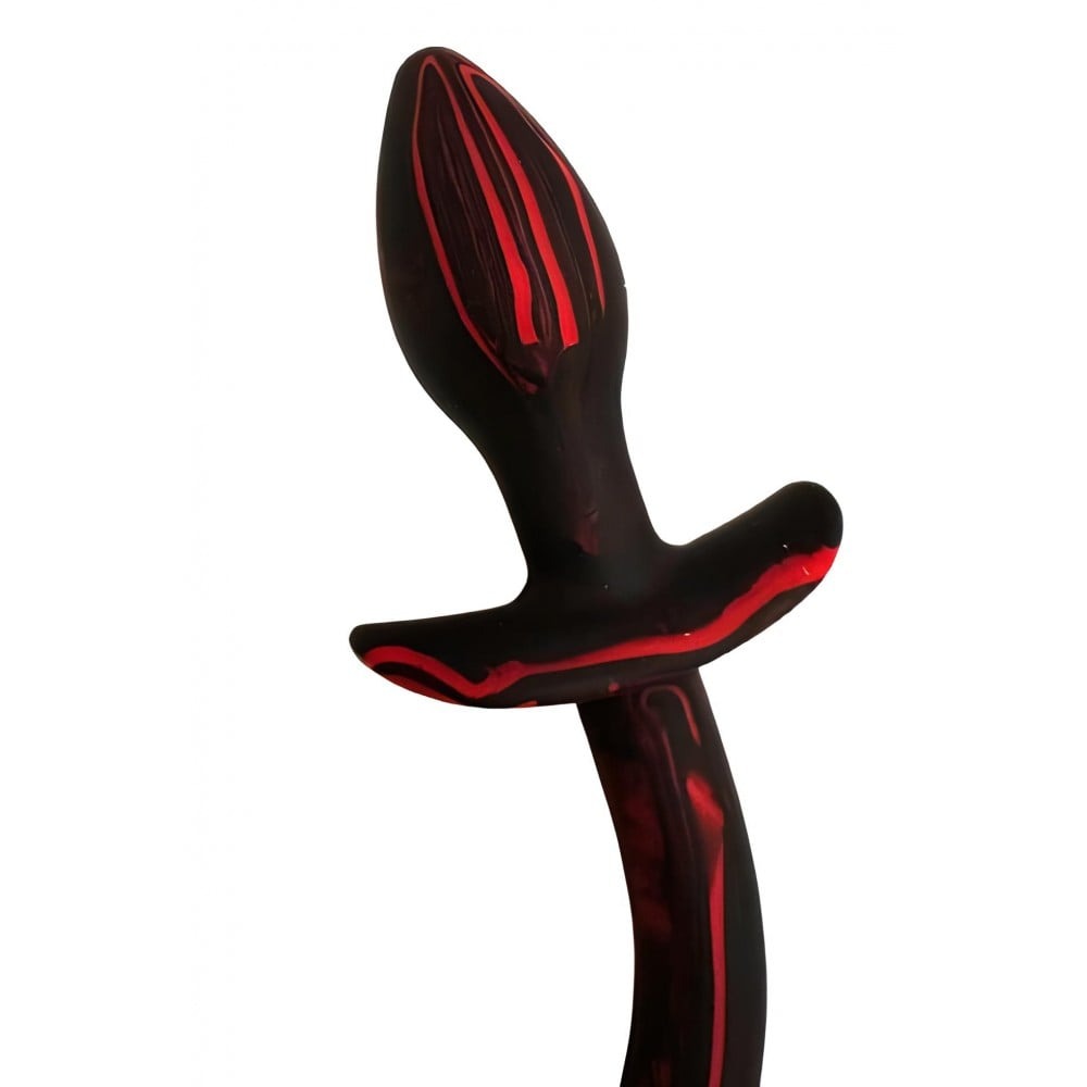 Секс игрушки - Анальный плаг с хвостиком красный 1