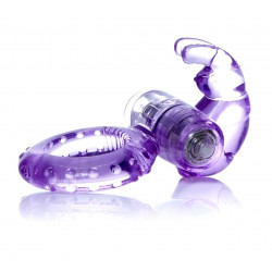 Эрекционное вибро кольцо BOSS Rabbit Vibro Cock Ring Purple, BS6700048