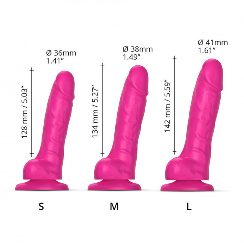 Секс игрушки - Фаллоимитатор реалистичный размер S Strap-On-Me на присоске, розовый, 17 х 3.6 см 4
