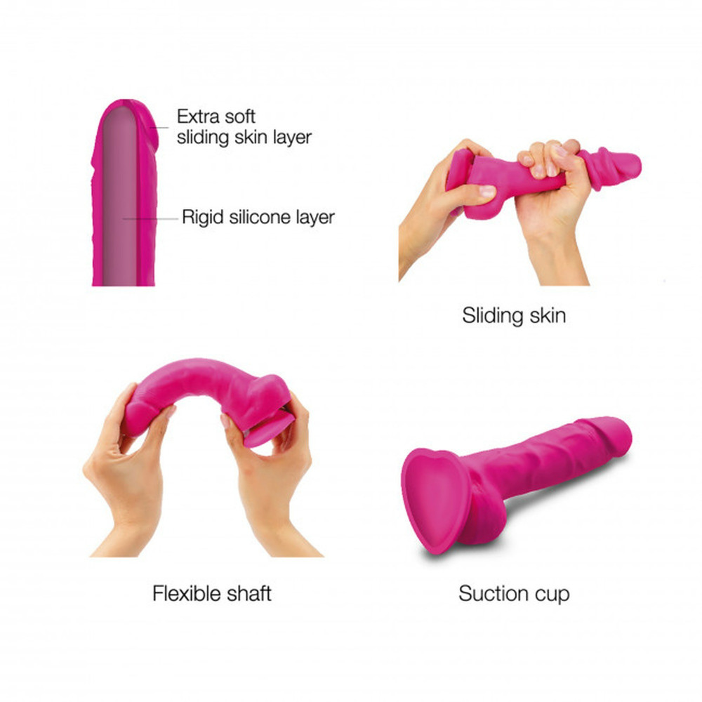 Секс игрушки - Фаллоимитатор реалистичный размер S Strap-On-Me на присоске, розовый, 17 х 3.6 см 3