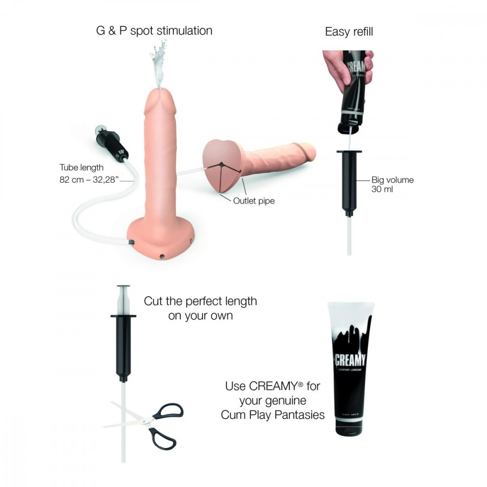 Секс игрушки - Фаллоимитатор с эффектом семяизвержения, реалистичный,телесный , XL Strap-On-Me 4