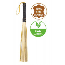 Флогер з комбінованої шкіри Flirty COMBO Leather - Black & Gold, BM-00016