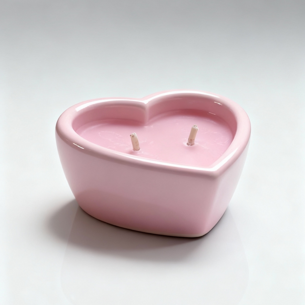 Для масажу - Масажна свічка з ароматом чорниці Candy Blueberry у формі серця, 70 мл 11