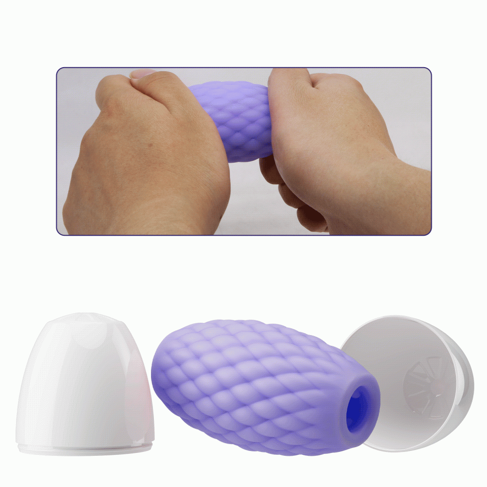 Мастурбатори без вібрації - Мастурбатор яйце PRETTY LOVE Athena Eros фіолет, 7.6 х 4.2 см 4