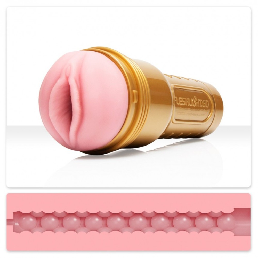 Секс игрушки - Мастурбатор вагина в колбе, киберкожа Fleshlight Go Pink Lady STU, бежевый