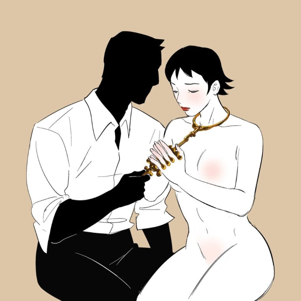 Різне - Металевий нашийник UPKO Migratory Bird із фіксатором для пальчиків рук, золотистий 6