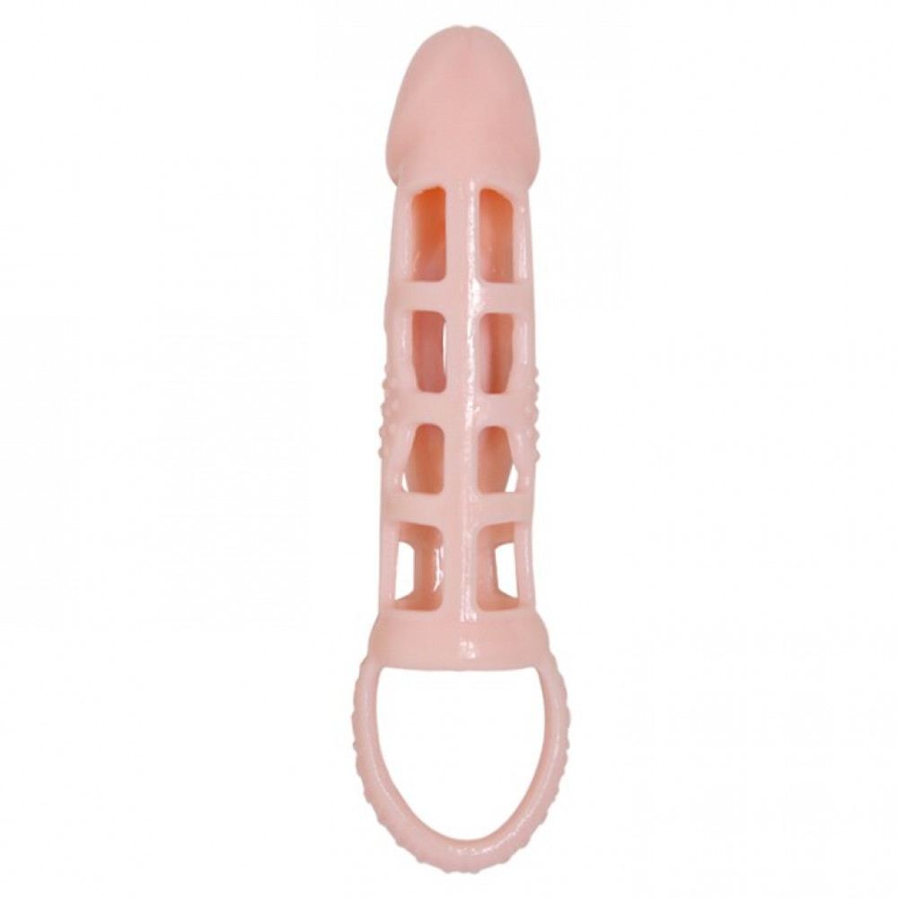 Эрекционные кольца и насадки на член - Насадка-презерватив с вибрацией 