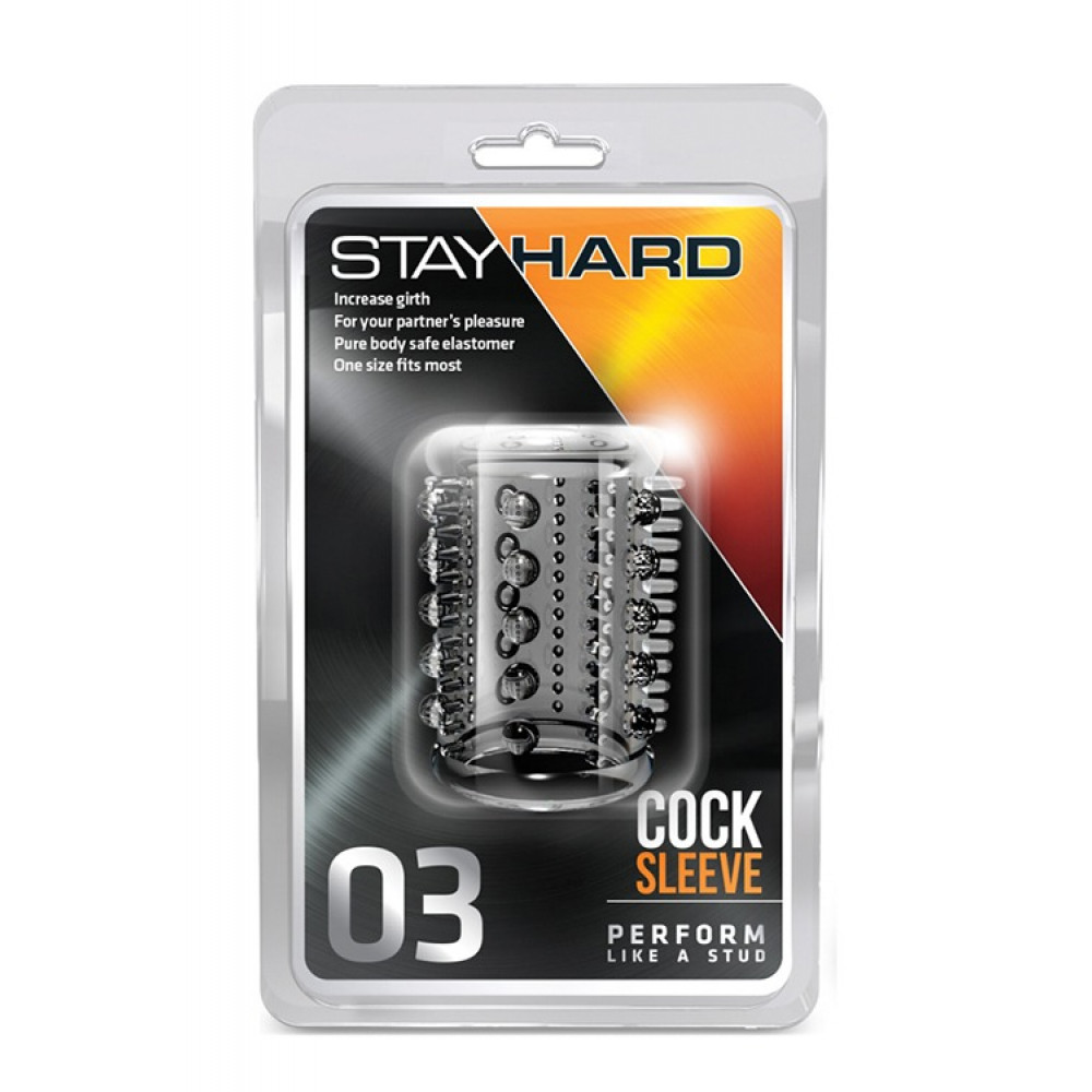 Эрекционные кольца и насадки - Насадка STAY HARD - COCK SLEEVE 03, CLEAR