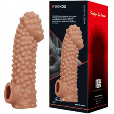 K45212 Насадка на пенис с отверстием для мошонки Kokos 15,6 см. CS 004-M