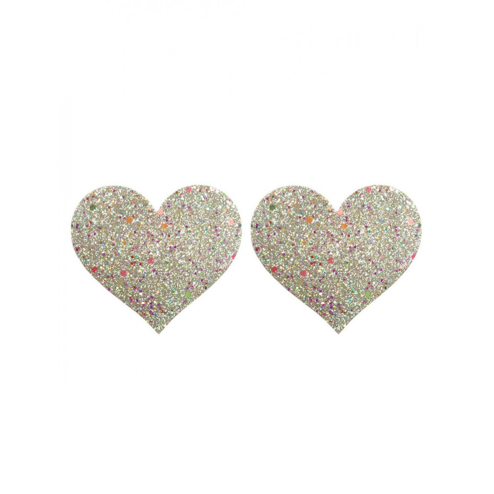 Різне - Пестиси на соски серця з гліттером Star Night, що світяться в темряві 1