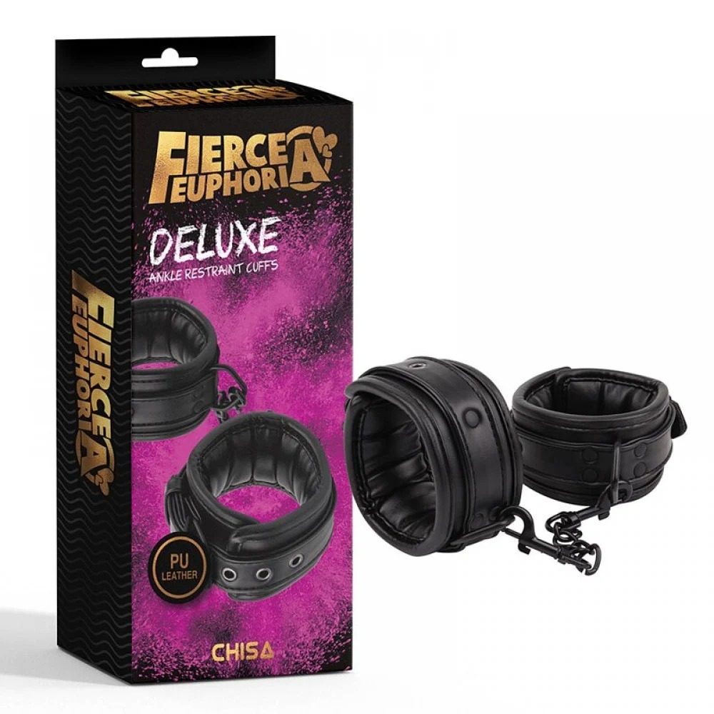 - Поножі Chisa Fierce Feuphoria Deluxe зі штучної шкіри, чорні